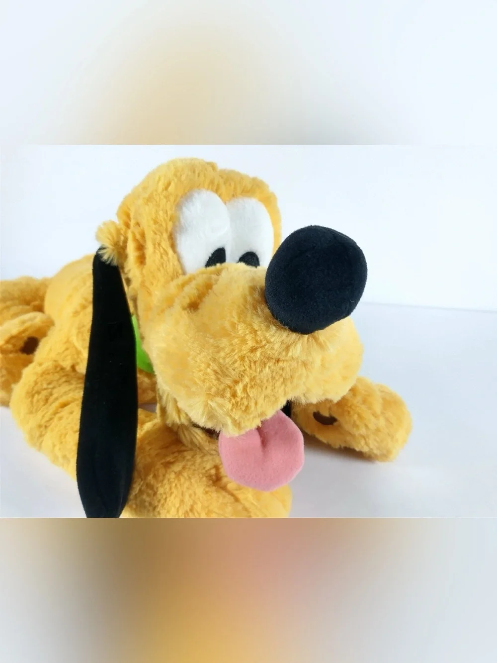 Disney Plush Pluto Dog Toy in Yellow with Black Ears